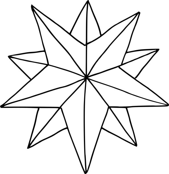 Рождественская звезда раскраска