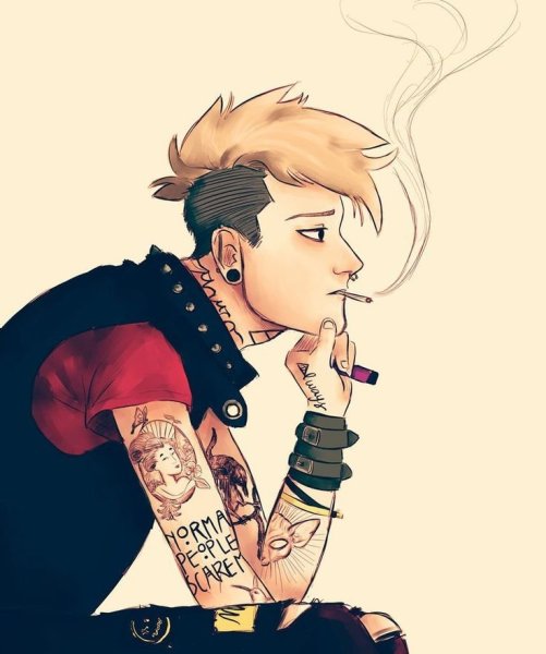 Панк в мультяшном стиле