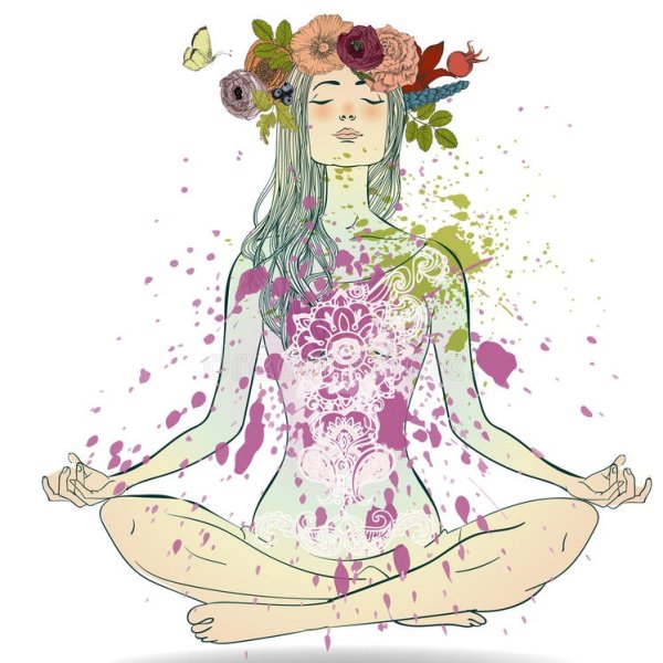 Йога нарисованная