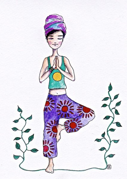 Йога рисование