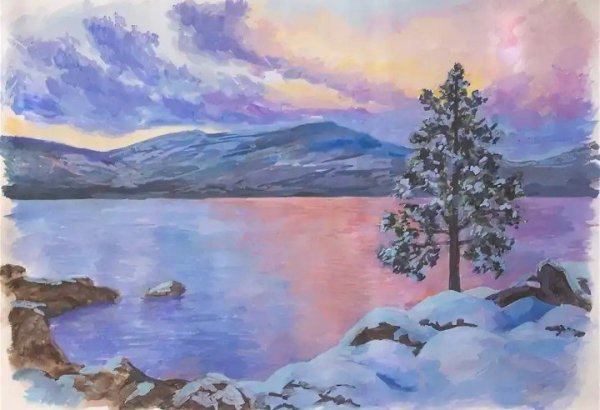 Пейзажи красками Байкал