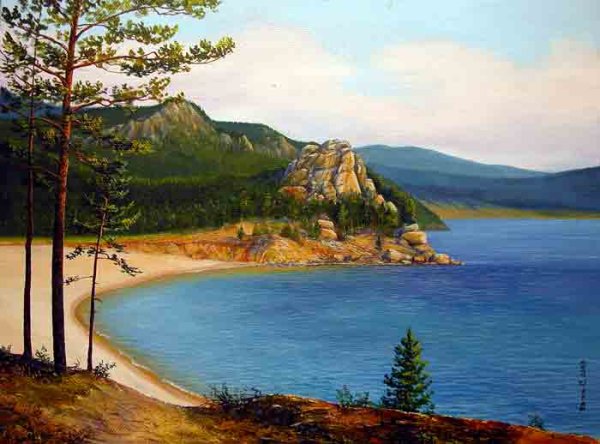 Нарисовать озеро Байкал