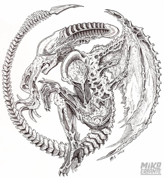 Чужой Ксеноморф вектор