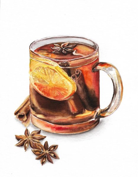 Скетчинг Кружка чая