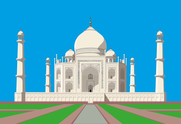 Хадж Махал Индия вектор