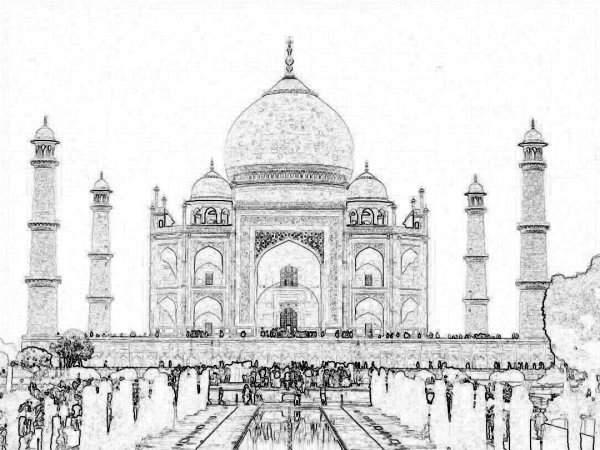 Тадж Махал скетч