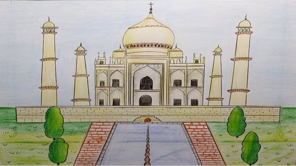 Города пустыни Тадж Махал рисование