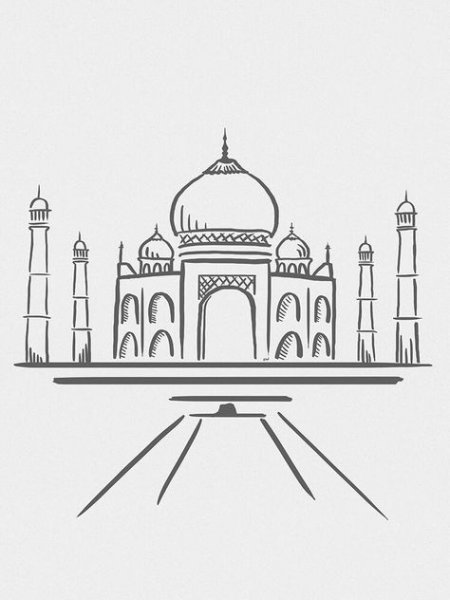 Города пустыни Тадж Махал рисование