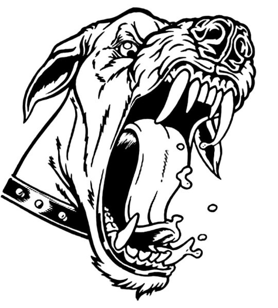 Тату злая собака