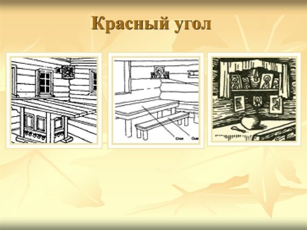 Красный угол в русской избе 5 класс