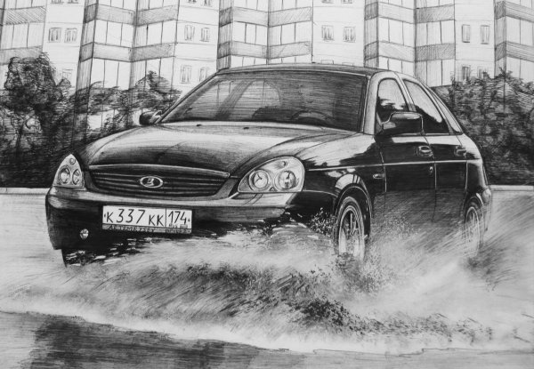 ВАЗ 2170 карандашом опер