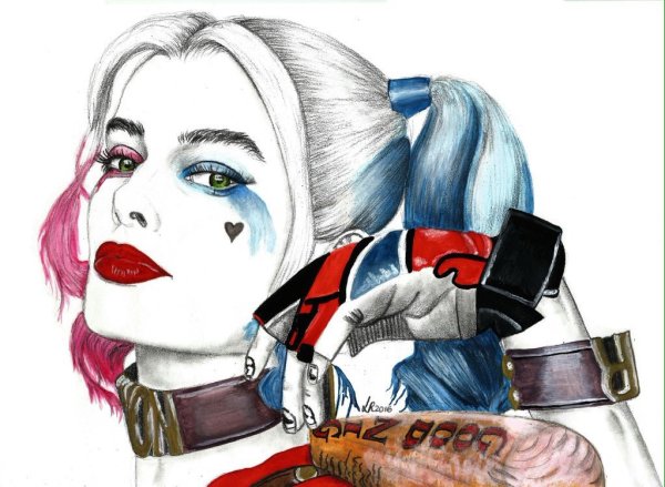 Харли Квинн аниме для срисовки