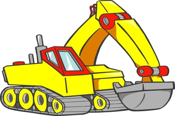Экскаватор мультяшный