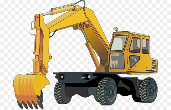 Экскаватор мультяшный