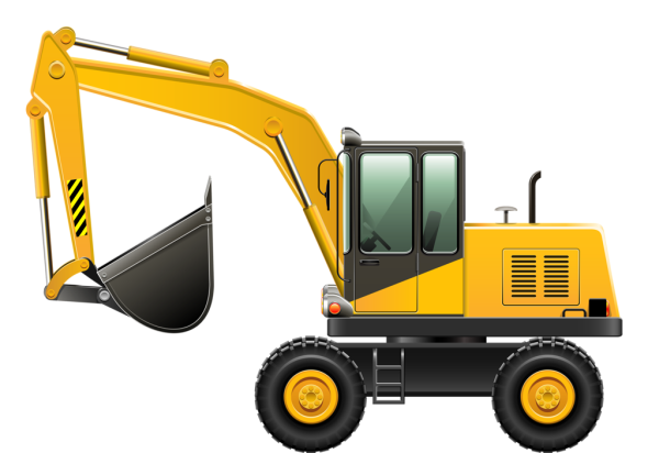 Экскаватор мультяшный
