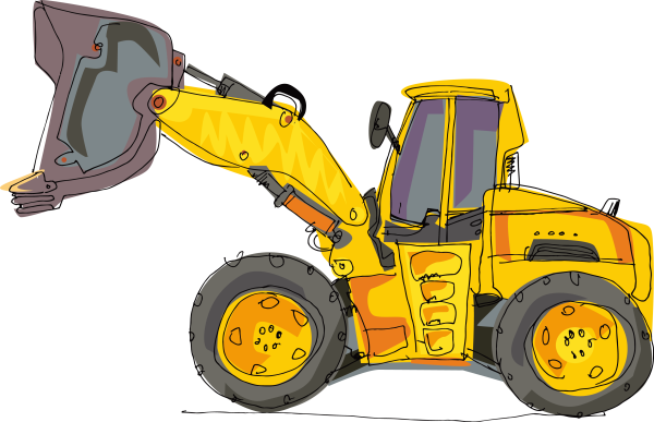 Трактор JCB вектор