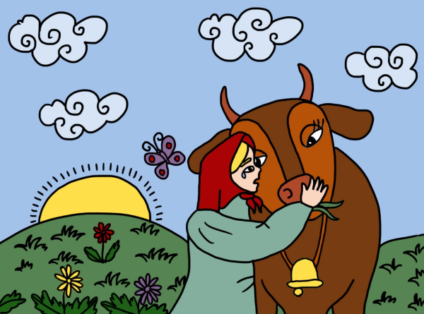 Рисунок к сказке крошечка Хаврошечка