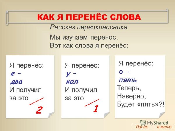 Как перенести слово