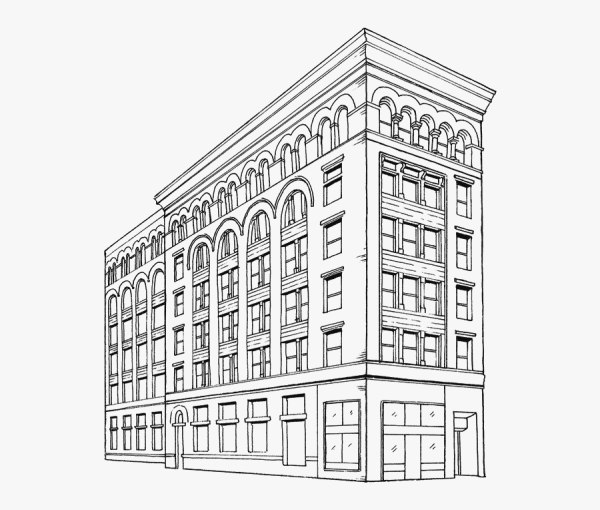 Нарисовать здание