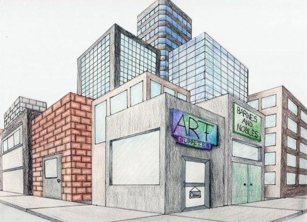 Здание в перспективе