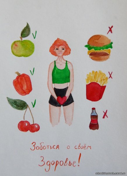 Иллюстрация овощей и фруктов