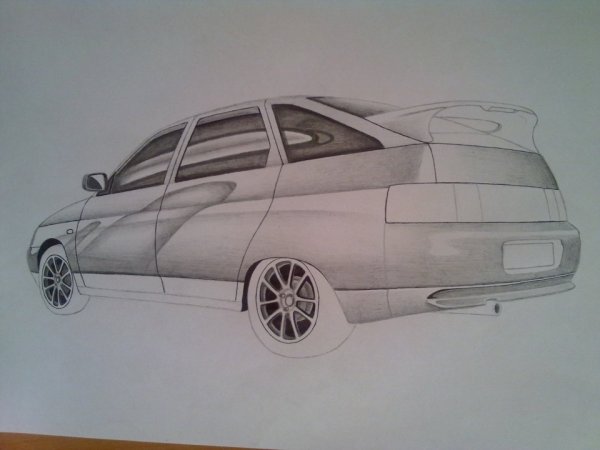 ВАЗ 2112 карандашом