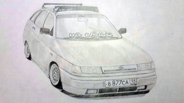 ВАЗ 2112 карандашом