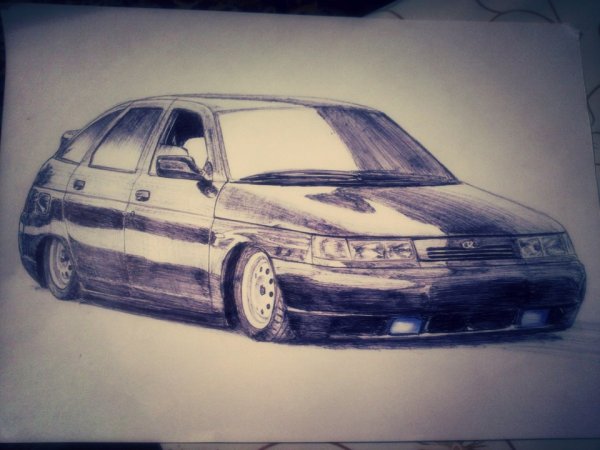 ВАЗ 2110 карандашом