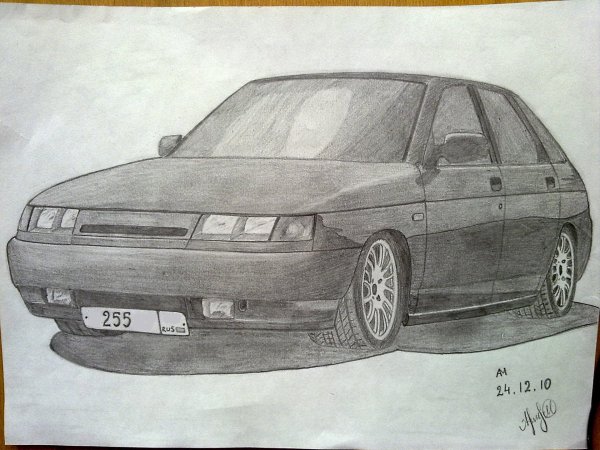 Лада ВАЗ 2112 раскраска