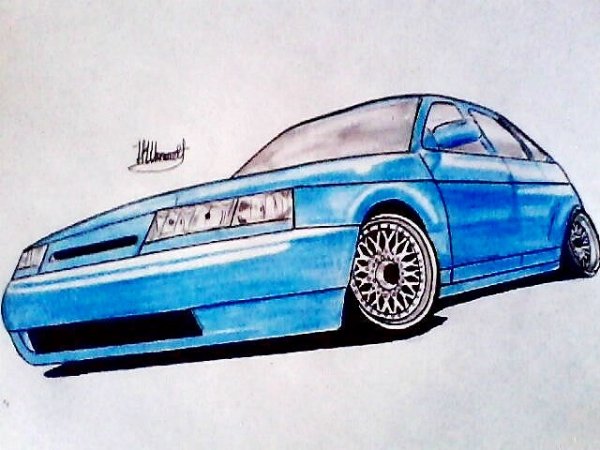 ВАЗ 2112 купе карандашом