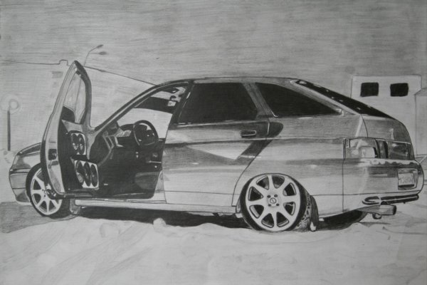 ВАЗ 2112 рисунок перед