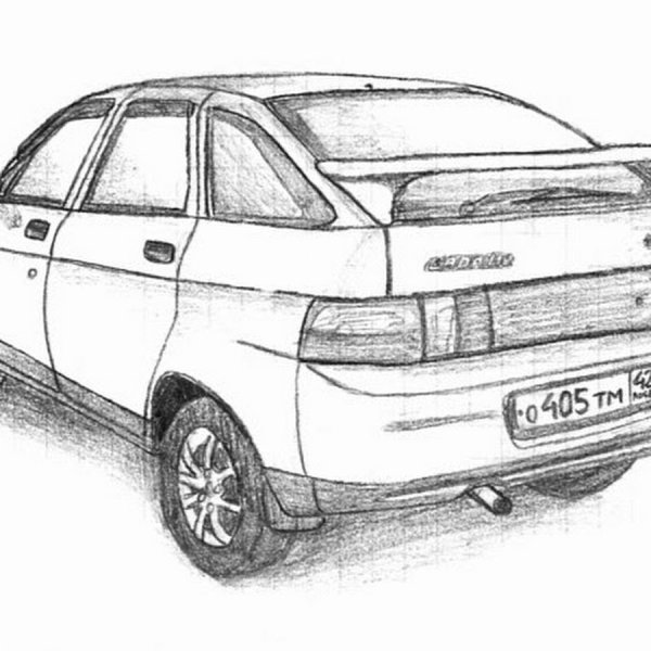 ВАЗ 2111 рисунок спереди