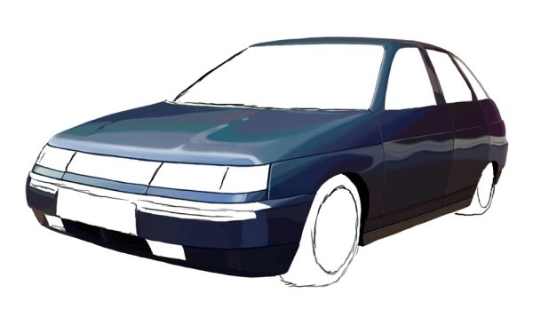 ВАЗ 2112 карандашом