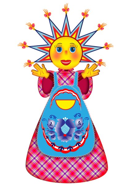 Чучело Масленицы рисунок