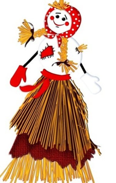 Раскраска Масленица для детей чучело