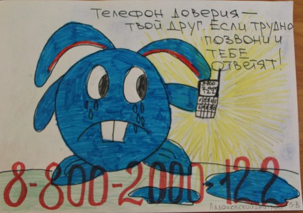 Телефон доверия рисунок на конкурс