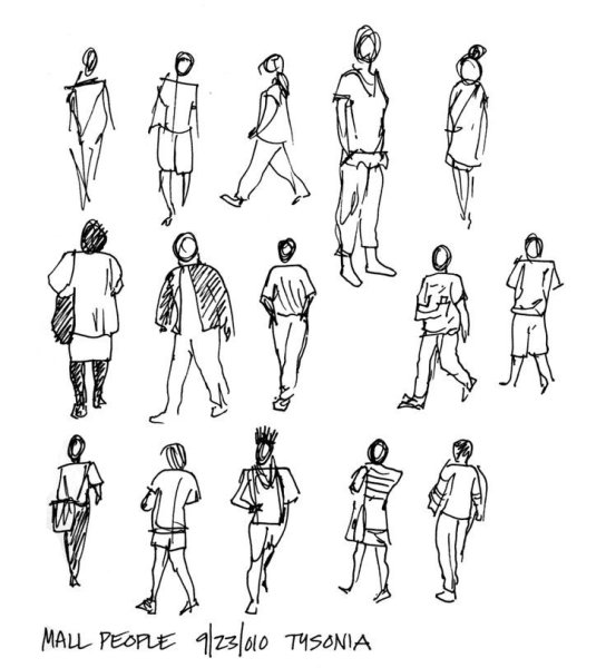 Стаффаж архитектурная Графика