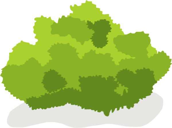 Кусты мультяшные