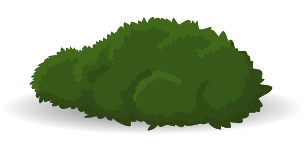 Мультяшный кустарник