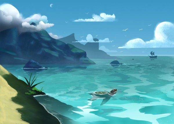 Океан иллюстрация