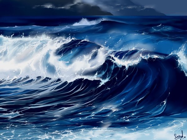 Нарисовать море