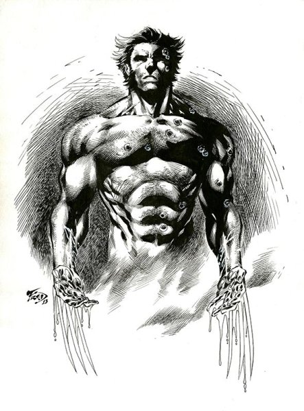 Росомаха Марвел рисунок