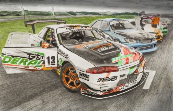 Nissan r32 рисунок