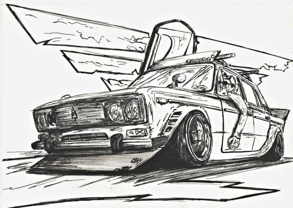 Раскраски машины дрифт