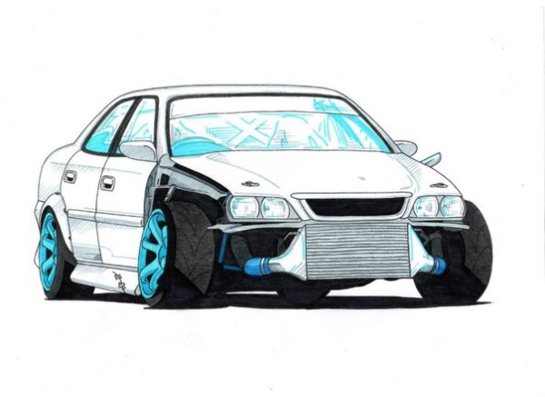 Тойота Марк 2 корч рисунок