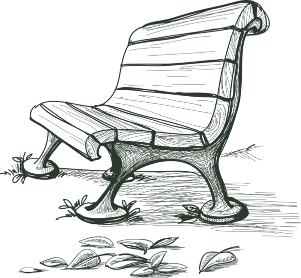 Лавочка раскраска