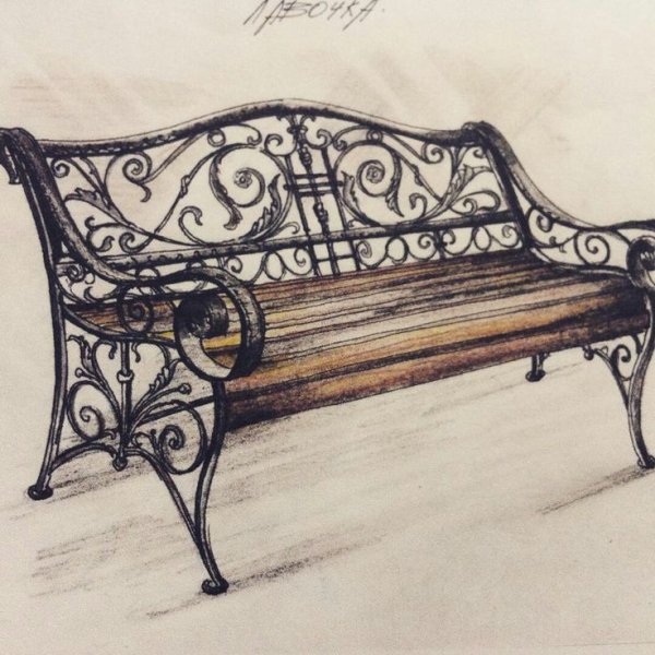 Эскиз скамейки