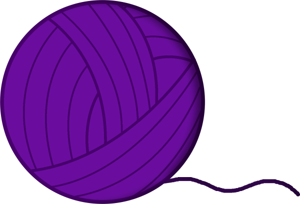 Фиолетовый клубок ниток