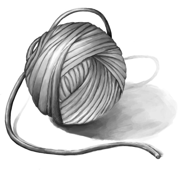 Нарисовать клубок ниток