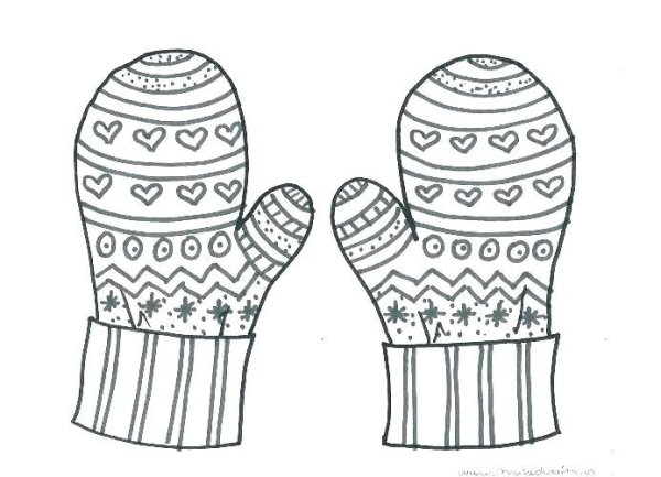 Варежки для раскрашивания